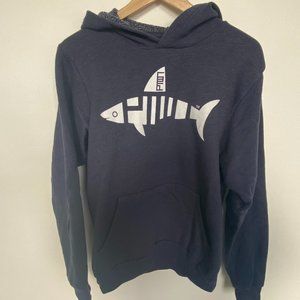 TimScapes Shark Hooded Sweatshirt Heather Navy M